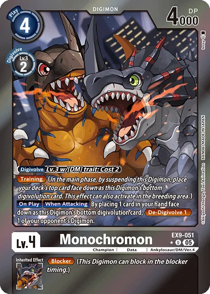 Monochromon &mdash; Digimon Card Game card