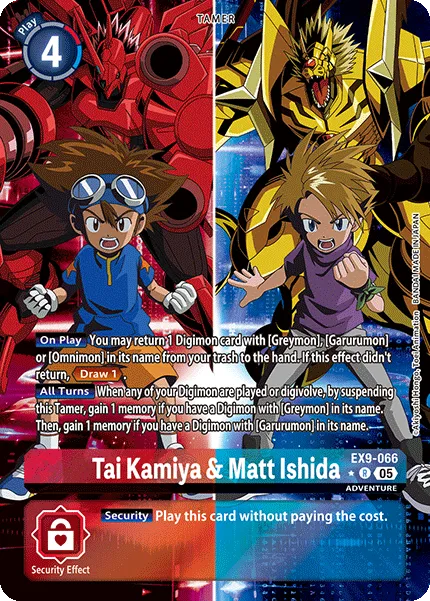 Tai Kamiya & Matt Ishida &mdash; Digimon Card Game card