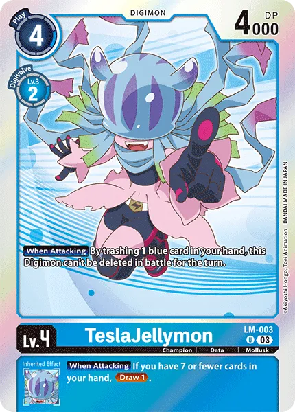 TeslaJellymon &mdash; Digimon Card Game card