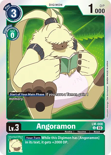 Angoramon &mdash; Digimon Card Game card