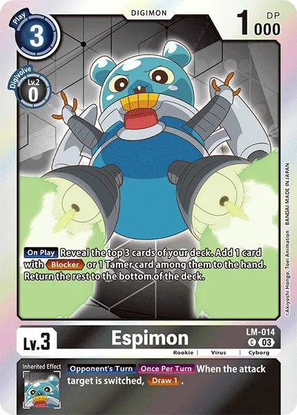 Espimon &mdash; Digimon Card Game card