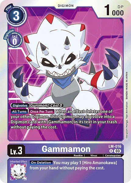 Gammamon &mdash; Digimon Card Game card