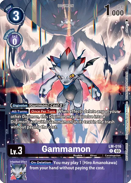 Gammamon &mdash; Digimon Card Game card