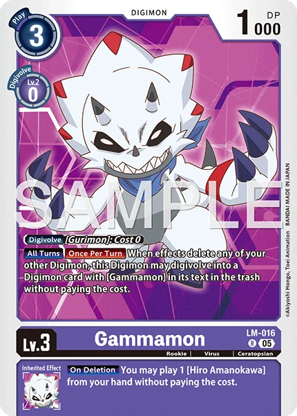 Gammamon &mdash; Digimon Card Game card