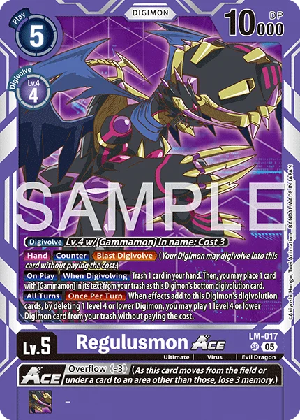 Regulusmon ACE &mdash; Digimon Card Game card