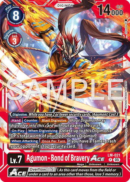 Agumon - Bond of Bravery ACE &mdash; Digimon Card Game card