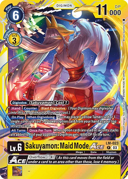 Sakuyamon: Maid Mode ACE &mdash; Digimon Card Game card