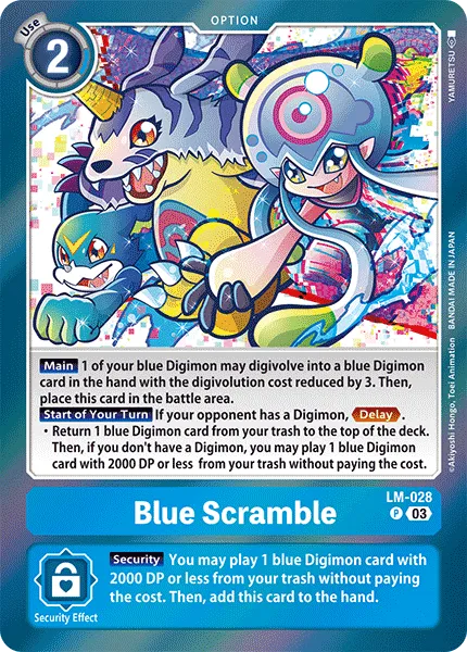Blue Scramble &mdash; Digimon Card Game card