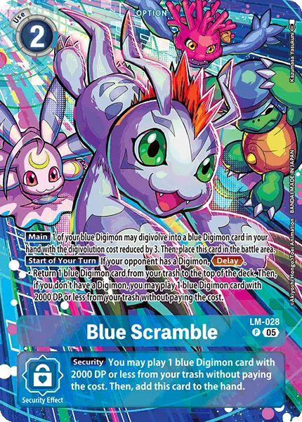 Blue Scramble &mdash; Digimon Card Game card