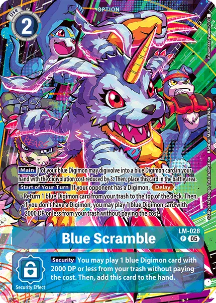 Blue Scramble &mdash; Digimon Card Game card