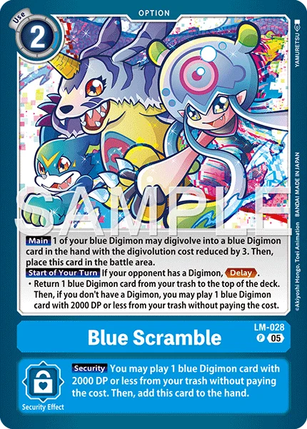 Blue Scramble &mdash; Digimon Card Game card