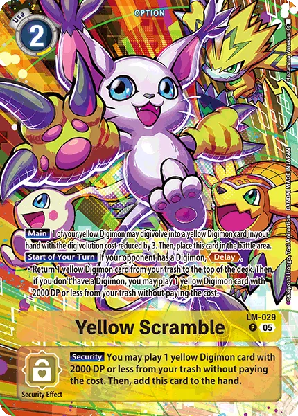 Yellow Scramble &mdash; Digimon Card Game card