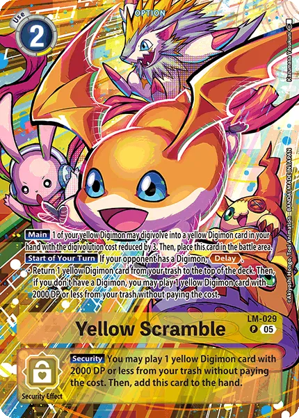 Yellow Scramble &mdash; Digimon Card Game card
