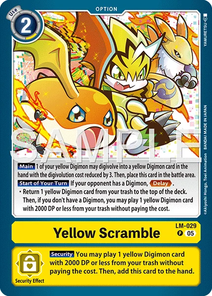 Yellow Scramble &mdash; Digimon Card Game card