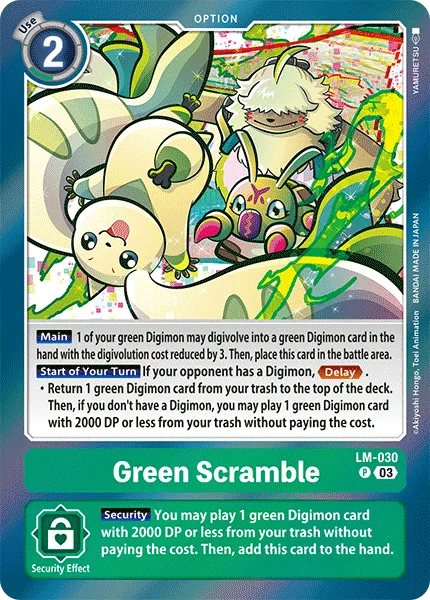 Green Scramble &mdash; Digimon Card Game card