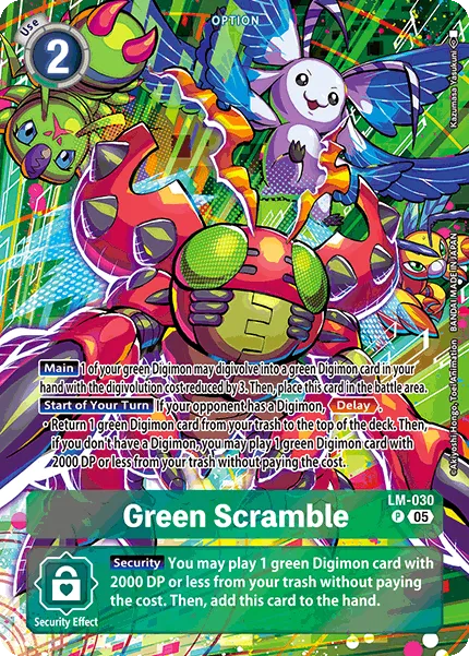 Green Scramble &mdash; Digimon Card Game card