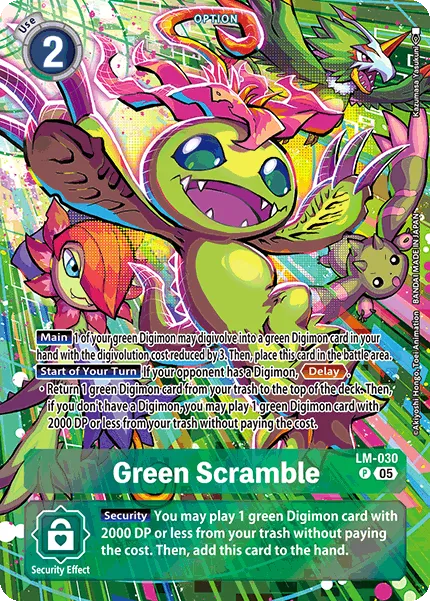 Green Scramble &mdash; Digimon Card Game card