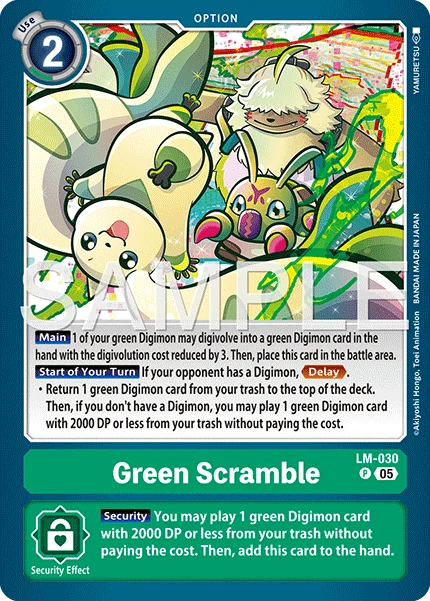 Green Scramble &mdash; Digimon Card Game card