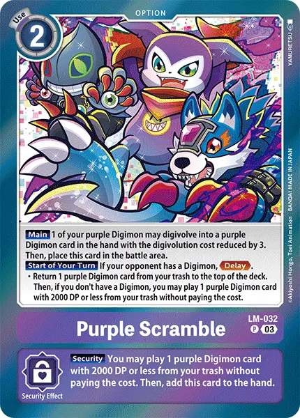 Purple Scramble &mdash; Digimon Card Game card