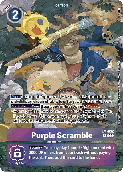 Purple Scramble &mdash; Digimon Card Game card