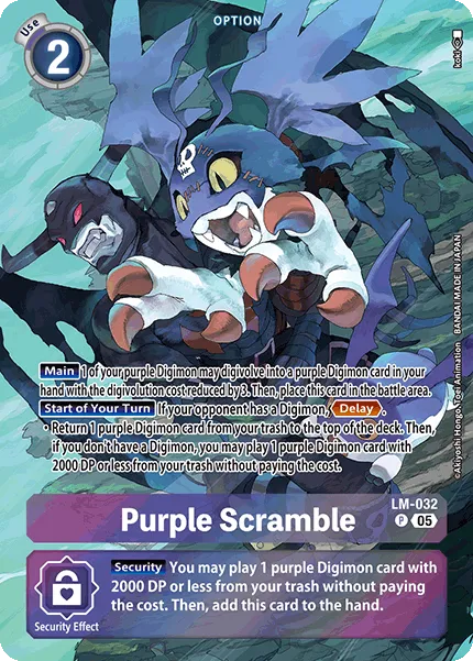 Purple Scramble &mdash; Digimon Card Game card