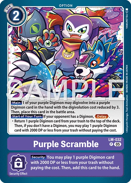 Purple Scramble &mdash; Digimon Card Game card