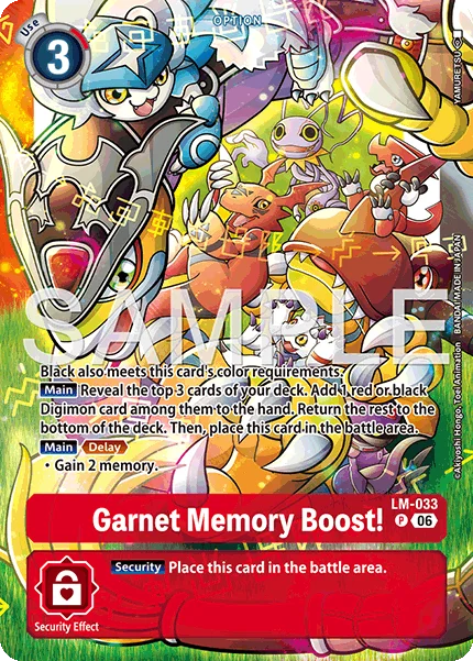 Garnet Memory Boost! &mdash; Digimon Card Game card