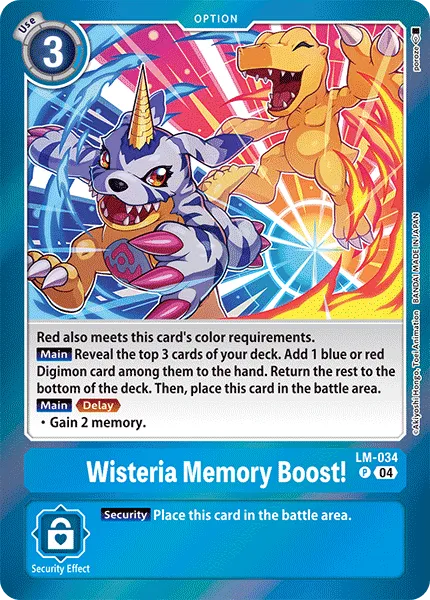 Wisteria Memory Boost! &mdash; Digimon Card Game card