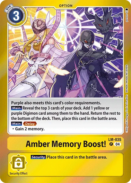 Amber Memory Boost! &mdash; Digimon Card Game card