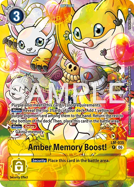 Amber Memory Boost! &mdash; Digimon Card Game card