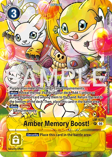 Amber Memory Boost! &mdash; Digimon Card Game card
