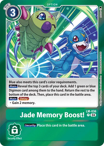 Jade Memory Boost! &mdash; Digimon Card Game card