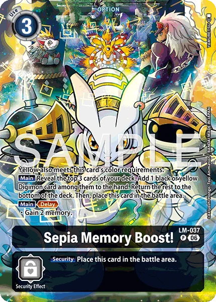 Sepia Memory Boost! &mdash; Digimon Card Game card