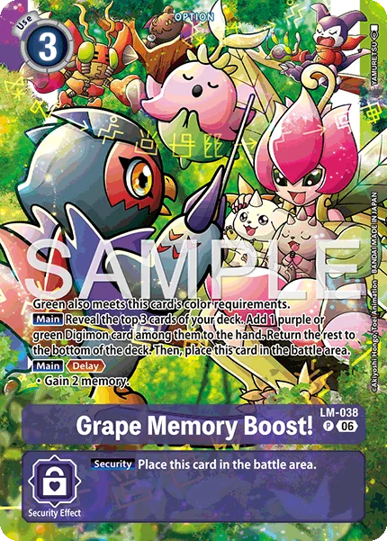 Grape Memory Boost! &mdash; Digimon Card Game card