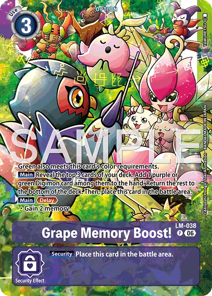 Grape Memory Boost! &mdash; Digimon Card Game card
