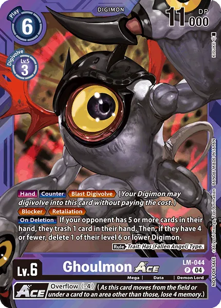 Ghoulmon ACE &mdash; Digimon Card Game card