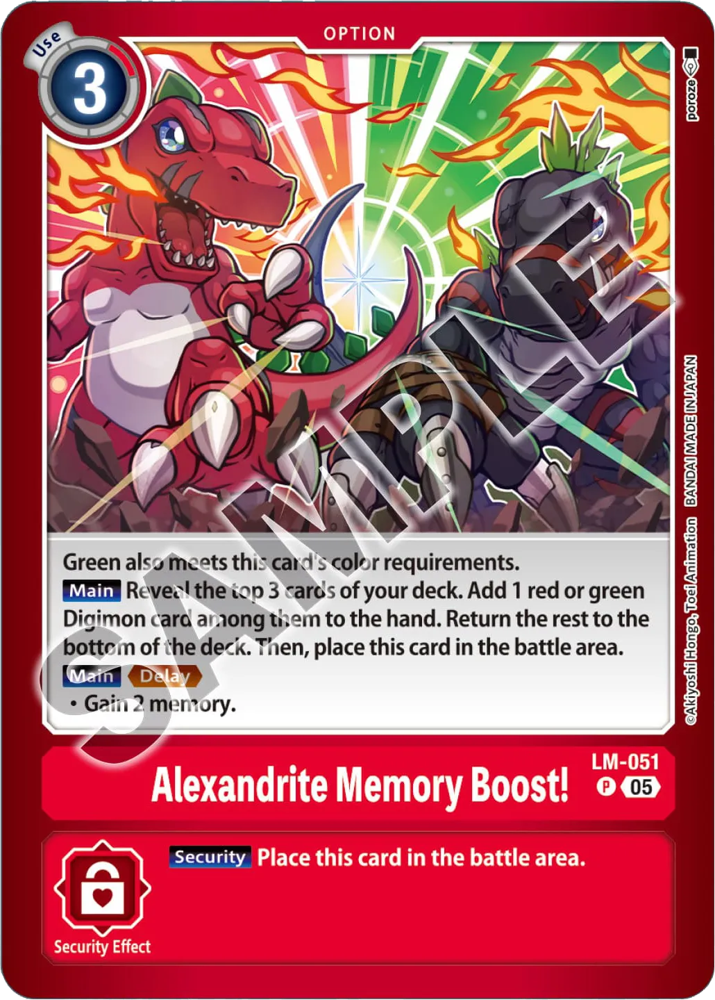 Alexandrite Memory Boost! &mdash; Digimon Card Game card
