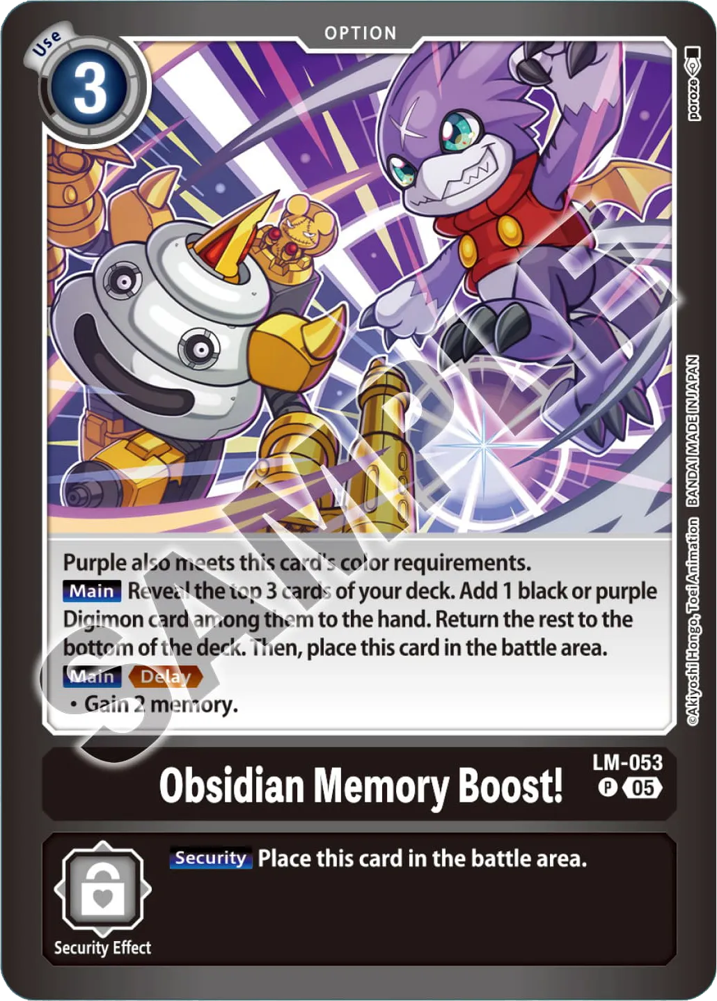 Obsidian Memory Boost! &mdash; Digimon Card Game card