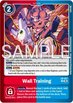 Wall Training &mdash; Digimon Card Game card
