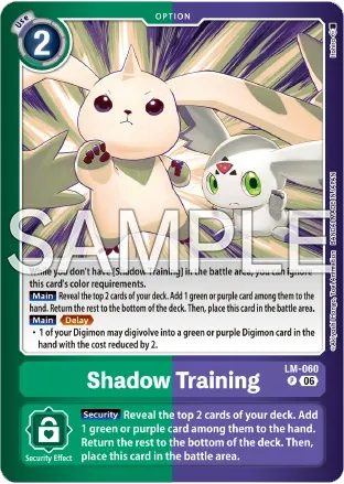 Shadow Training &mdash; Digimon Card Game card