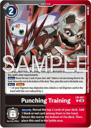 Punching Training &mdash; Digimon Card Game card