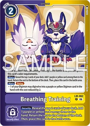 Breathing Training &mdash; Digimon Card Game card