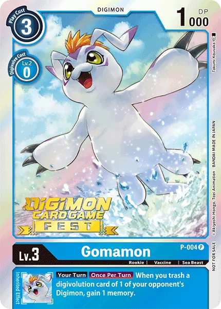 Gomamon &mdash; Digimon Card Game card