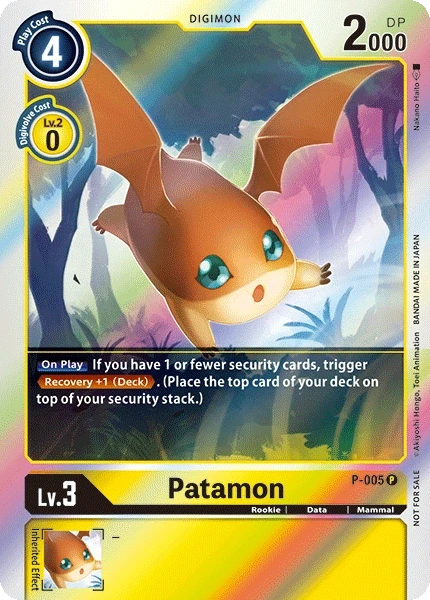 Patamon &mdash; Digimon Card Game card