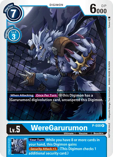 WereGarurumon &mdash; Digimon Card Game card