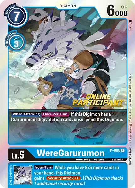 WereGarurumon &mdash; Digimon Card Game card