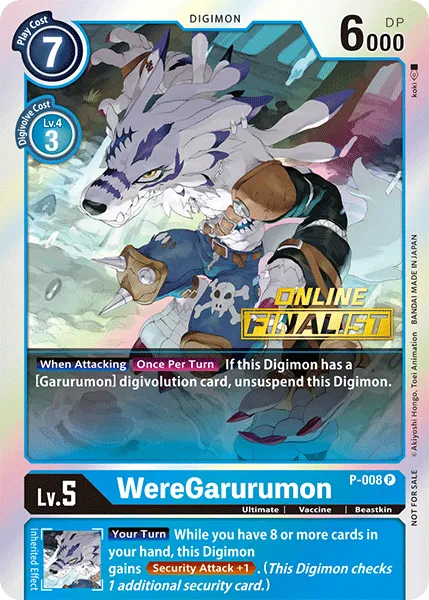 WereGarurumon &mdash; Digimon Card Game card