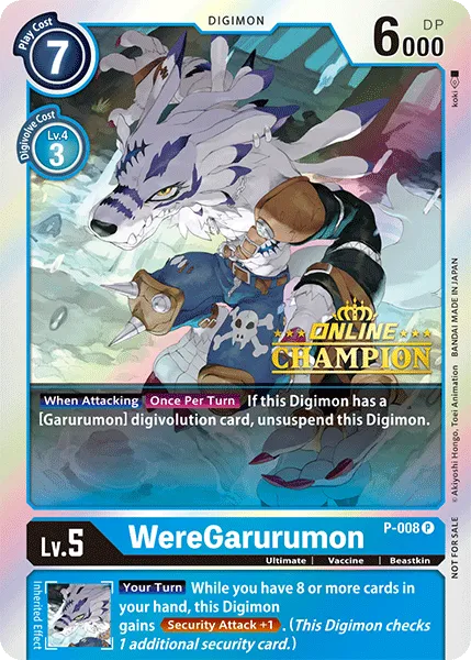 WereGarurumon &mdash; Digimon Card Game card