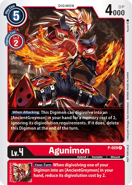 Agunimon &mdash; Digimon Card Game card