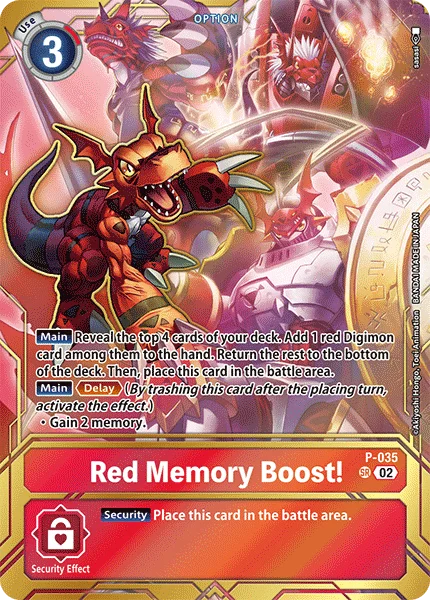 Red Memory Boost! &mdash; Digimon Card Game card